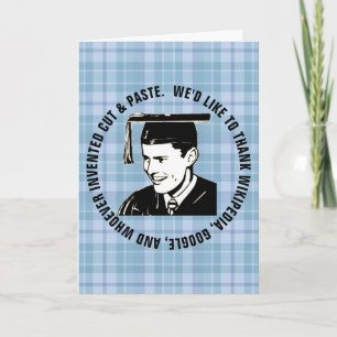 Funny Male Afstuderen Parental Gratitude Custom Kaart