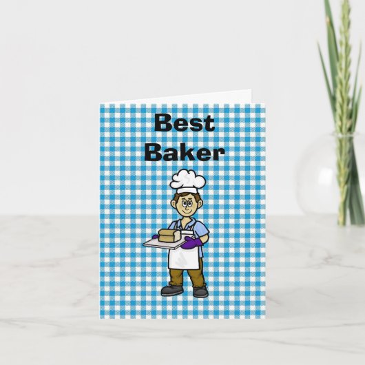 Funny Male Best Baker Compliment Wenskaart Kaart (Voorkant)