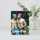 FUNNY MALE BONDING GUY BUDDIES POST COVID  BRIEFKAART (Staand voorkant)