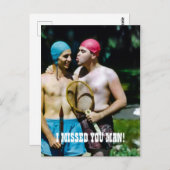 FUNNY MALE BONDING GUY BUDDIES POST COVID  BRIEFKAART (Voorkant / Achterkant)