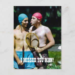 FUNNY MALE BONDING GUY BUDDIES POST COVID  BRIEFKAART