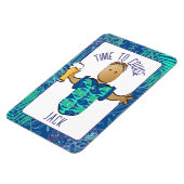 Funny Male Cartoon Vakantie Bier Etnische Cruise Magneet (Linkerzijde)