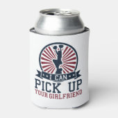 Funny Male Cheerleader ik pak je Vriendin op Blikjeskoeler (Blikje Voorkant)