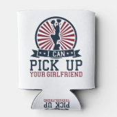 Funny Male Cheerleader ik pak je Vriendin op Blikjeskoeler (Achterkant)