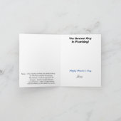 Funny Male en Vrouw Plumbers Day Card Kaart (Binnen)