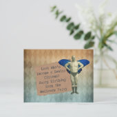 Funny  Male Fairy Senior Birthday Briefkaart (Staand voorkant)