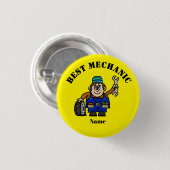 Funny Male Mechanic met Button van tand en moersle (Voorkant /achterkant)