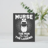 Funny Male Nurse Father Husband Dad Hospital Humor Briefkaart (Staand voorkant)
