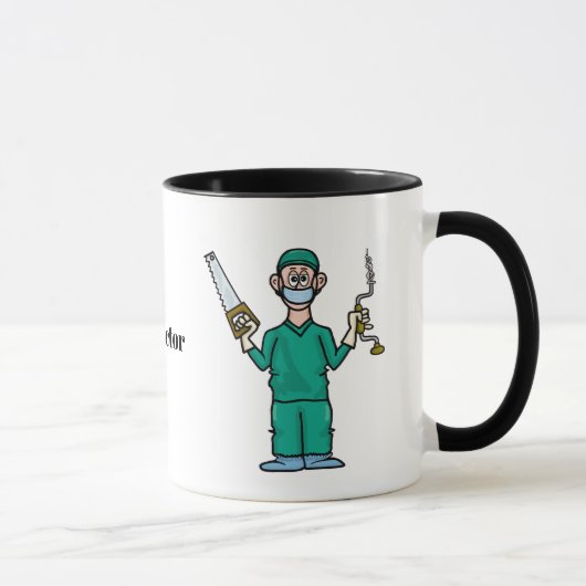 Funny Male Surgeon Coffee Mok (Rechts)