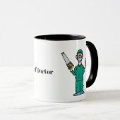 Funny Male Surgeon Coffee Mok (Voorkant rechts)