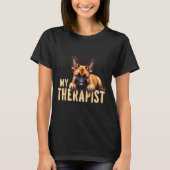 Funny Malinois Puppy My Therast Belgian Shepherd D T-shirt (Voorkant)