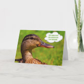 Funny Mallard Duck Affirmation Birthday Kaart (Voorkant)