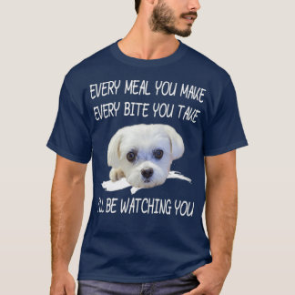 Funny Maltese Dog die de eigenaar van het citaat v T-shirt
