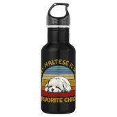 Funny Maltese Dog Waterfles (Voorkant)