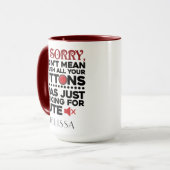 Funny Mam Birthday Gepersonaliseerd Mok (Voorkant links)