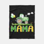 Funny Mama Birthday Boy Tractor Farm Truck Matchin Fleece Deken (Voorkant)
