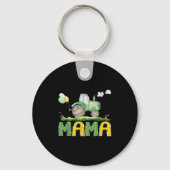 Funny Mama Birthday Boy Tractor Farm Truck Matchin Sleutelhanger (Voorkant)