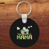 Funny Mama Birthday Boy Tractor Farm Truck Matchin Sleutelhanger (Voorkant)