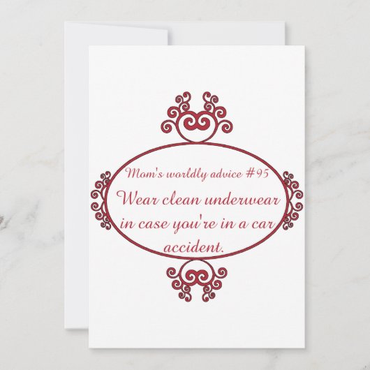 Funny Mama citeert op t-shirts en cadeaus voor haa Kaart (Voorkant)