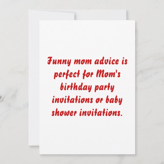 Funny Mama citeert op t-shirts en cadeaus voor haa Kaart (Achterkant)