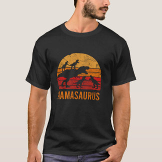 Funny Mama Dinosaur 4 Vier kinder Mamasaurus Wif T-shirt