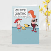 Funny mama Drink op haar verjaardag Kaart (Gele Bloem)