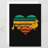 Funny Mama Duck 3 Ducklings | Duck voor Kerstmis Menu (Voorkant / Achterkant)