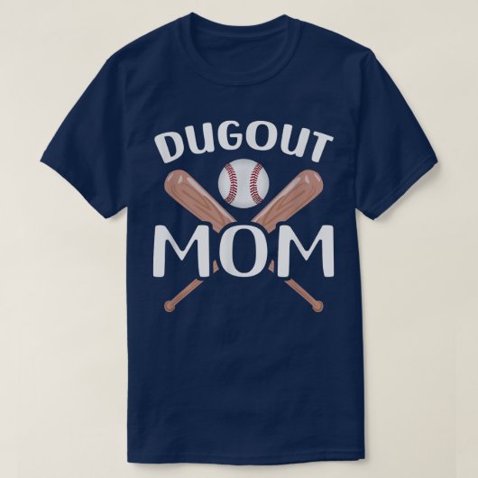 Funny mama Dugout mam Baseball Cool Baseball mama  T-shirt (Design voorkant)