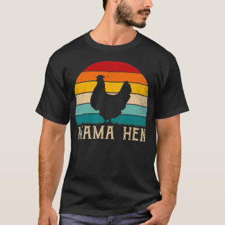 Funny Mama Hen Apparel 80's Retro Chicken M T-shirt