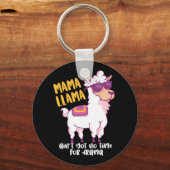 Funny Mama Llama heeft geen tijd voor Drama Moeder Sleutelhanger (Voorkant)