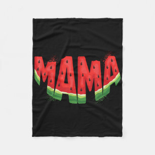 Funny Mama Watermelon Summer Fruit Family Matching Fleece Deken