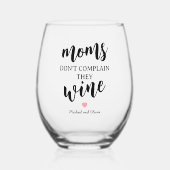 Funny mama wijnglas zonder voet (Voorkant)