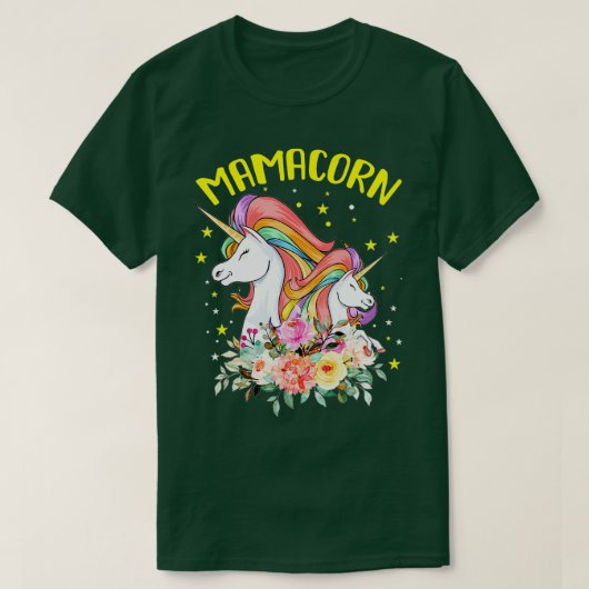 Funny Mamacorn Mama Unicorn Lovers Moederdag T-shirt (Design voorkant)