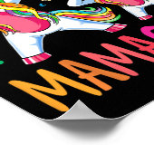 Funny Mamacorn Unicorn Costume Mam Moederdag Poster (Hoek)