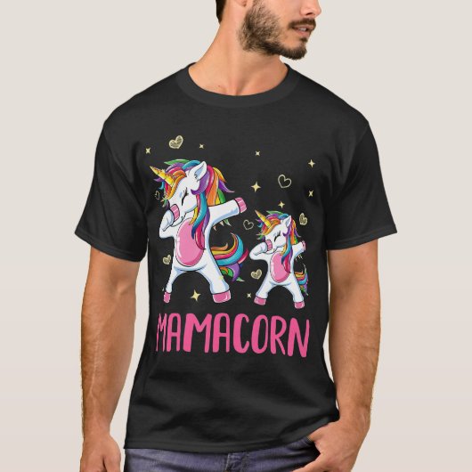 Funny Mamacorn Unicorn Costume Mam Moederdag T-shirt (Voorkant)