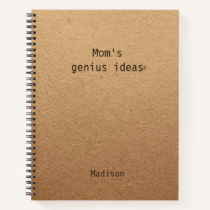 Funny Mam's Genius Ideeën Gepersonaliseerd Notitieboek