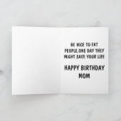 Funny Mam's verjaardag Kaart (Binnen)