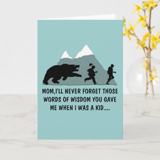 Funny Mam's verjaardag Kaart (Gele Bloem)