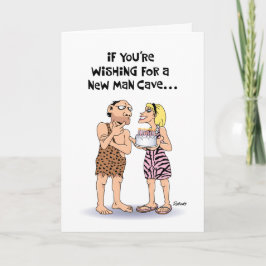 Funny Man Cave Birthday Card Kaart