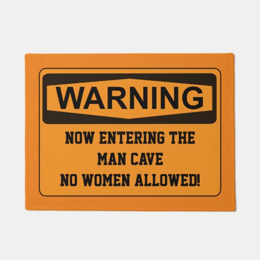 Funny Man Cave door Mat (Voorkant)