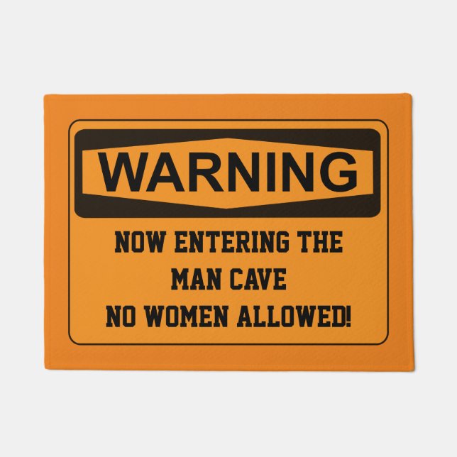Funny Man Cave door Mat (Voorkant)