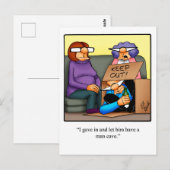 Funny Man Cave Humor Postcad Briefkaart (Voorkant / Achterkant)