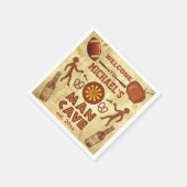 Funny Man Cave met Jouw naam Custom Servetten (Hoek)