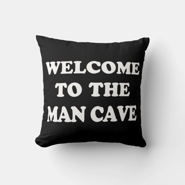 Funny Man Cave Pillow Kussen (Voorkant)