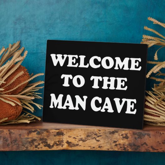 Funny Man Cave Welcome Plaque Fotoplaat (Zijkant)