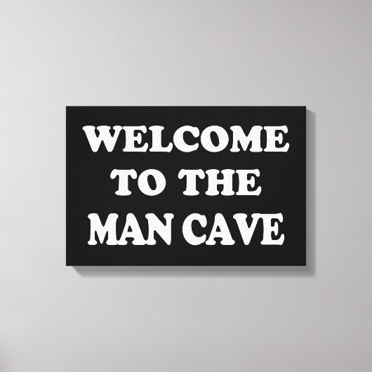 Funny Man Cave Wrapped Canvas Afdruk (Voorkant)