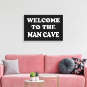 Funny Man Cave Wrapped Canvas Afdruk (Insitu (Woonkamer))