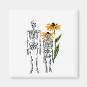 Funny Man Chimpansee Skeleton Black Eyed Susan Magneet (Voorkant)