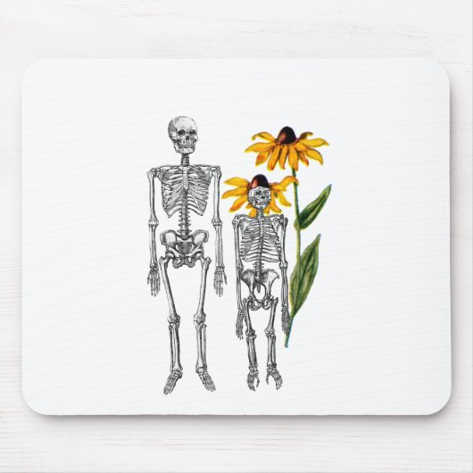 Funny Man Chimpansee Skeleton Black Eyed Susan Muismat (Voorkant)