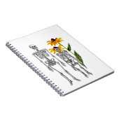 Funny Man Chimpansee Skeleton Black Eyed Susan Notitieboek (Rechterzijde)